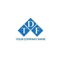 TDF letter logo design on WHITE background. TDF creative initials letter logo concept. TDF letter design. vector