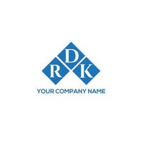 diseño de logotipo de letra rdk sobre fondo blanco. concepto de logotipo de letra de iniciales creativas rdk. diseño de letras rdk. vector