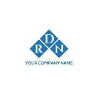diseño de logotipo de letra rdn sobre fondo blanco. concepto de logotipo de letra de iniciales creativas rdn. diseño de letras rdn. vector