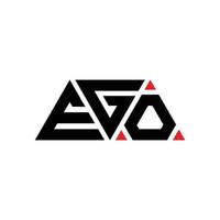 EGO triangle letter logo design with triangle shape. EGO triangle logo design monogram. EGO triangle vector logo template with red color. EGO triangular logo Simple, Elegant, and Luxurious Logo. EGO