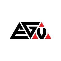 EGV triangle letter logo design with triangle shape. EGV triangle logo design monogram. EGV triangle vector logo template with red color. EGV triangular logo Simple, Elegant, and Luxurious Logo. EGV