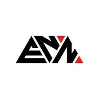 ENN triangle letter logo design with triangle shape. ENN triangle logo design monogram. ENN triangle vector logo template with red color. ENN triangular logo Simple, Elegant, and Luxurious Logo. ENN