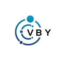 Diseño de logotipo de tecnología de letra vby sobre fondo blanco. vby creative initials letter it concepto de logotipo. diseño de letra vby. vector