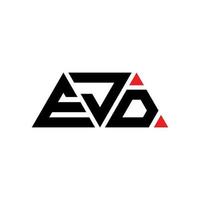 diseño de logotipo de letra triangular ejd con forma de triángulo. monograma de diseño del logotipo del triángulo ejd. plantilla de logotipo de vector de triángulo ejd con color rojo. logotipo triangular ejd logotipo simple, elegante y lujoso. ejd