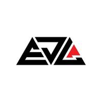 EJL triangle letter logo design with triangle shape. EJL triangle logo design monogram. EJL triangle vector logo template with red color. EJL triangular logo Simple, Elegant, and Luxurious Logo. EJL