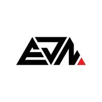 EJN triangle letter logo design with triangle shape. EJN triangle logo design monogram. EJN triangle vector logo template with red color. EJN triangular logo Simple, Elegant, and Luxurious Logo. EJN