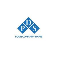 PDS letter logo design on WHITE background. PDS creative initials letter logo concept. PDS letter design. vector