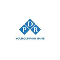 diseño de logotipo de letra pdr sobre fondo blanco. concepto de logotipo de letra de iniciales creativas pdr. diseño de carta pdr. vector