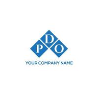 PDO creative initials letter logo concept. PDO letter design.PDO letter logo design on WHITE background. PDO creative initials letter logo concept. PDO letter design. vector