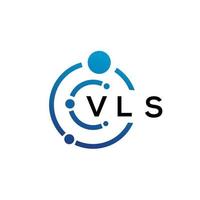 Diseño de logotipo de tecnología de letras vls sobre fondo blanco. vls creative initials letter it concepto de logotipo. diseño de letras vls. vector