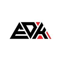 diseño de logotipo de letra de triángulo edk con forma de triángulo. monograma de diseño de logotipo de triángulo edk. plantilla de logotipo de vector de triángulo edk con color rojo. logotipo triangular de edk logotipo simple, elegante y lujoso. edk