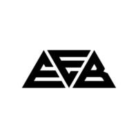 diseño de logotipo de letra triangular eeb con forma de triángulo. monograma de diseño del logotipo del triángulo eeb. plantilla de logotipo de vector de triángulo eeb con color rojo. logotipo triangular eeb logotipo simple, elegante y lujoso. eeb