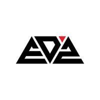EDZ triangle letter logo design with triangle shape. EDZ triangle logo design monogram. EDZ triangle vector logo template with red color. EDZ triangular logo Simple, Elegant, and Luxurious Logo. EDZ