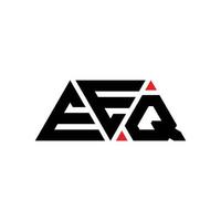 diseño de logotipo de letra triangular eeq con forma de triángulo. monograma de diseño del logotipo del triángulo eeq. plantilla de logotipo de vector de triángulo eeq con color rojo. logotipo triangular eeq logotipo simple, elegante y lujoso. eeq