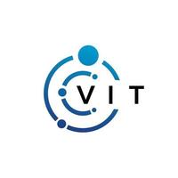 diseño de logotipo de tecnología de letra vit sobre fondo blanco. vit creative iniciales letra it logo concepto. diseño de carta vit. vector