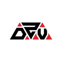 diseño de logotipo de letra triangular dzv con forma de triángulo. monograma de diseño del logotipo del triángulo dzv. plantilla de logotipo de vector de triángulo dzv con color rojo. logotipo triangular dzv logotipo simple, elegante y lujoso. dzv