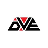 diseño de logotipo de letra de triángulo dve con forma de triángulo. monograma de diseño del logotipo del triángulo dve. plantilla de logotipo de vector de triángulo dve con color rojo. logo triangular dve logo simple, elegante y lujoso. dve