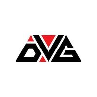 diseño de logotipo de letra triangular dvg con forma de triángulo. monograma de diseño de logotipo de triángulo dvg. plantilla de logotipo de vector de triángulo dvg con color rojo. logotipo triangular dvg logotipo simple, elegante y lujoso. dvg