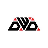 diseño de logotipo de letra de triángulo dwd con forma de triángulo. monograma de diseño de logotipo de triángulo dwd. plantilla de logotipo de vector de triángulo dwd con color rojo. logotipo triangular dwd logotipo simple, elegante y lujoso. dwd