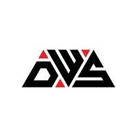 diseño de logotipo de letra triangular dws con forma de triángulo. monograma de diseño de logotipo de triángulo dws. plantilla de logotipo de vector de triángulo dws con color rojo. logo triangular dws logo simple, elegante y lujoso. dws