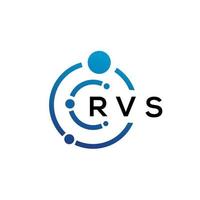 diseño de logotipo de tecnología de letras rvs sobre fondo blanco. rvs creative initials letter it logo concepto. diseño de letras rvs. vector