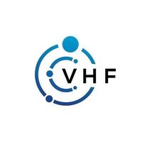 VHF letter technology logo design on white background. VHF creative initials letter IT logo concept. VHF letter design. vector