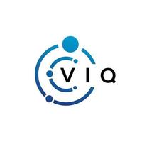 VIQ letter technology logo design on white background. VIQ creative initials letter IT logo concept. VIQ letter design. vector