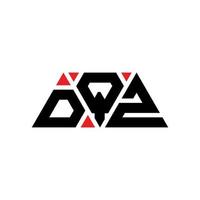 DQZ triangle letter logo design with triangle shape. DQZ triangle logo design monogram. DQZ triangle vector logo template with red color. DQZ triangular logo Simple, Elegant, and Luxurious Logo. DQZ