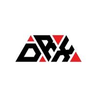 diseño de logotipo de letra de triángulo drx con forma de triángulo. monograma de diseño de logotipo de triángulo drx. plantilla de logotipo de vector de triángulo drx con color rojo. logo triangular drx logo simple, elegante y lujoso. drx