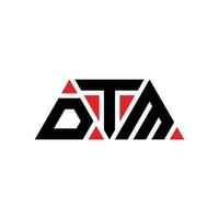 diseño de logotipo de letra triangular dtm con forma de triángulo. monograma de diseño de logotipo de triángulo dtm. plantilla de logotipo de vector de triángulo dtm con color rojo. logotipo triangular dtm logotipo simple, elegante y lujoso. dtm