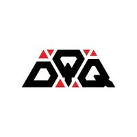 DQQ triangle letter logo design with triangle shape. DQQ triangle logo design monogram. DQQ triangle vector logo template with red color. DQQ triangular logo Simple, Elegant, and Luxurious Logo. DQQ