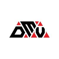 diseño de logotipo de letra triangular dmv con forma de triángulo. monograma de diseño del logotipo del triángulo dmv. plantilla de logotipo de vector de triángulo dmv con color rojo. logotipo triangular dmv logotipo simple, elegante y lujoso. dmv