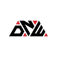diseño de logotipo de letra de triángulo dnw con forma de triángulo. monograma de diseño de logotipo de triángulo dnw. plantilla de logotipo de vector de triángulo dnw con color rojo. logo triangular dnw logo simple, elegante y lujoso. dnw
