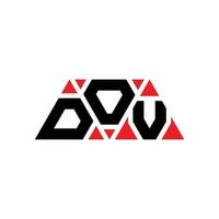 DOV triangle letter logo design with triangle shape. DOV triangle logo design monogram. DOV triangle vector logo template with red color. DOV triangular logo Simple, Elegant, and Luxurious Logo. DOV