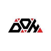 DOH triangle letter logo design with triangle shape. DOH triangle logo design monogram. DOH triangle vector logo template with red color. DOH triangular logo Simple, Elegant, and Luxurious Logo. DOH