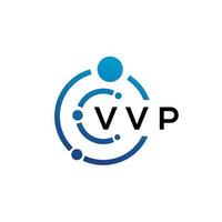 Diseño de logotipo de tecnología de letras vvp sobre fondo blanco. vvp creative initials letter it concepto de logotipo. diseño de carta vvp. vector