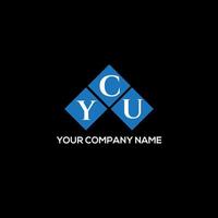 YCU letter logo design on BLACK background. YCU creative initials letter logo concept. YCU letter design. vector