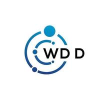 WDD letter technology logo design on white background. WDD creative initials letter IT logo concept. WDD letter design. vector