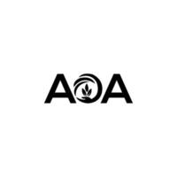 concepto de logotipo de letra de iniciales creativas aoa. diseño de letras aoa. diseño de logotipo de letras aoa sobre fondo blanco. concepto de logotipo de letra de iniciales creativas aoa. diseño de letras aoa. vector