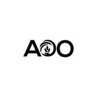 diseño de logotipo de letra aoo sobre fondo blanco. concepto creativo del logotipo de la letra de las iniciales aoo. aoo diseño de letras. vector