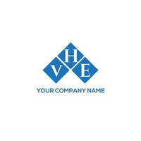 VHE letter logo design on WHITE background. VHE creative initials letter logo concept. VHE letter design. vector