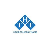 THT letter logo design on WHITE background. THT creative initials letter logo concept. THT letter design. vector