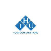 THU letter logo design on WHITE background. THU creative initials letter logo concept. THU letter design. vector