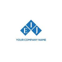 EIJ letter logo design on WHITE background. EIJ creative initials letter logo concept. EIJ letter design. vector