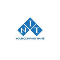 diseño de logotipo de letra nit sobre fondo blanco. concepto de logotipo de letra inicial creativa nit. diseño de letra nit. vector