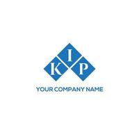 diseño de logotipo de letra kip sobre fondo blanco. concepto de logotipo de letra inicial creativa kip. diseño de letra kip. vector