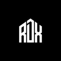 diseño de la letra rox.diseño del logotipo de la letra rox sobre fondo negro. concepto de logotipo de letra de iniciales creativas de rox. diseño de la letra rox.diseño del logotipo de la letra rox sobre fondo negro. r vector