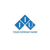 IIU letter logo design on WHITE background. IIU creative initials letter logo concept. IIU letter design. vector