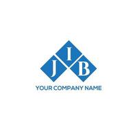 JIB letter logo design on WHITE background. JIB creative initials letter logo concept. JIB letter design. vector