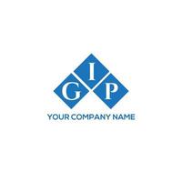 GIP letter logo design on WHITE background. GIP creative initials letter logo concept. GIP letter design. vector